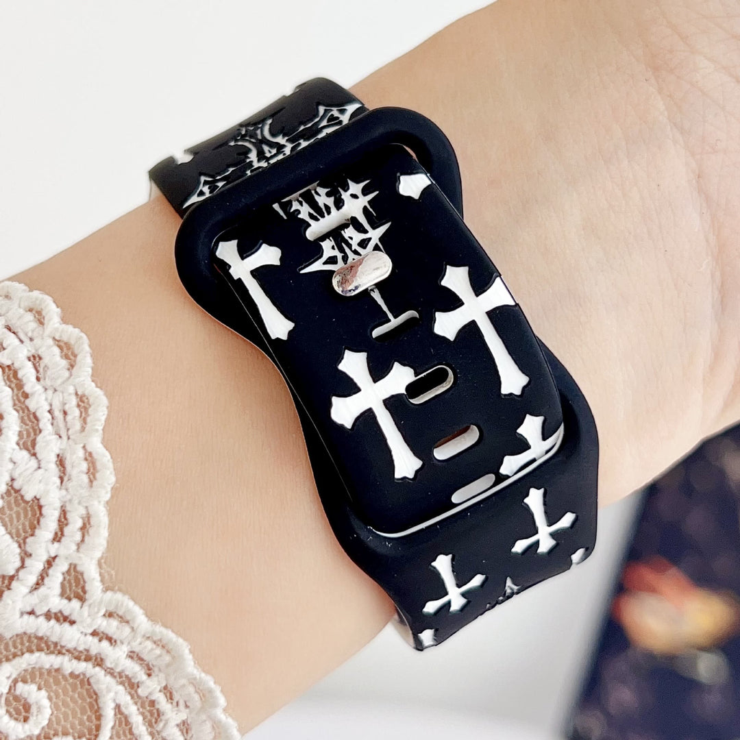 Christianartworkshop Gothic‑Style Multi‑Cross Silicone Watch Strap (Watch Not Included): Talisman Of Timeless Heavenly Grace - image 15