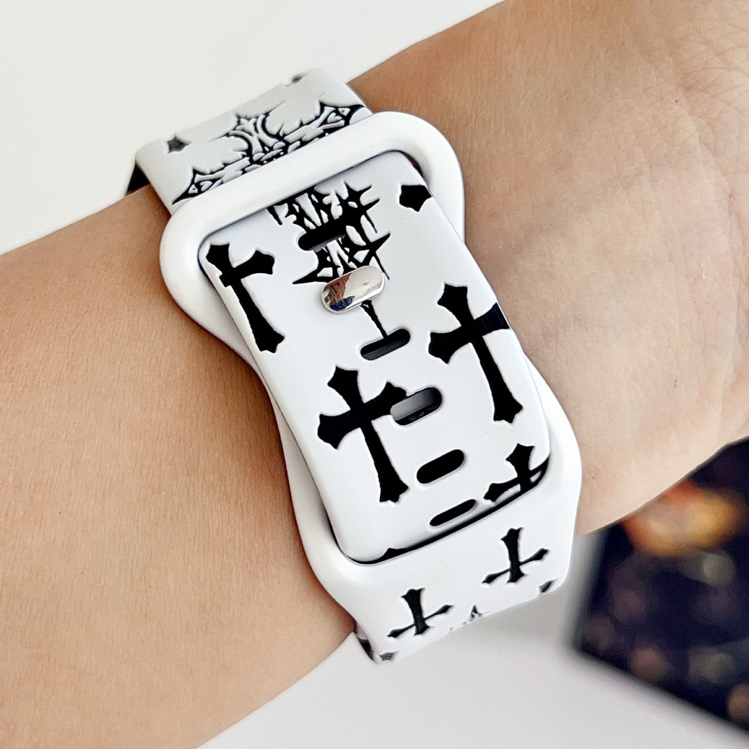 Christianartworkshop Gothic‑Style Multi‑Cross Silicone Watch Strap (Watch Not Included): Talisman Of Timeless Heavenly Grace - image 7
