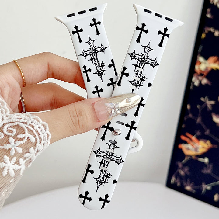 Christianartworkshop Gothic‑Style Multi‑Cross Silicone Watch Strap (Watch Not Included): Talisman Of Timeless Heavenly Grace - image 4