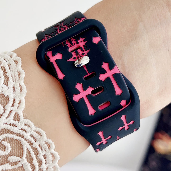 Christianartworkshop Gothic‑Style Multi‑Cross Silicone Watch Strap (Watch Not Included): Talisman Of Timeless Heavenly Grace - image 23