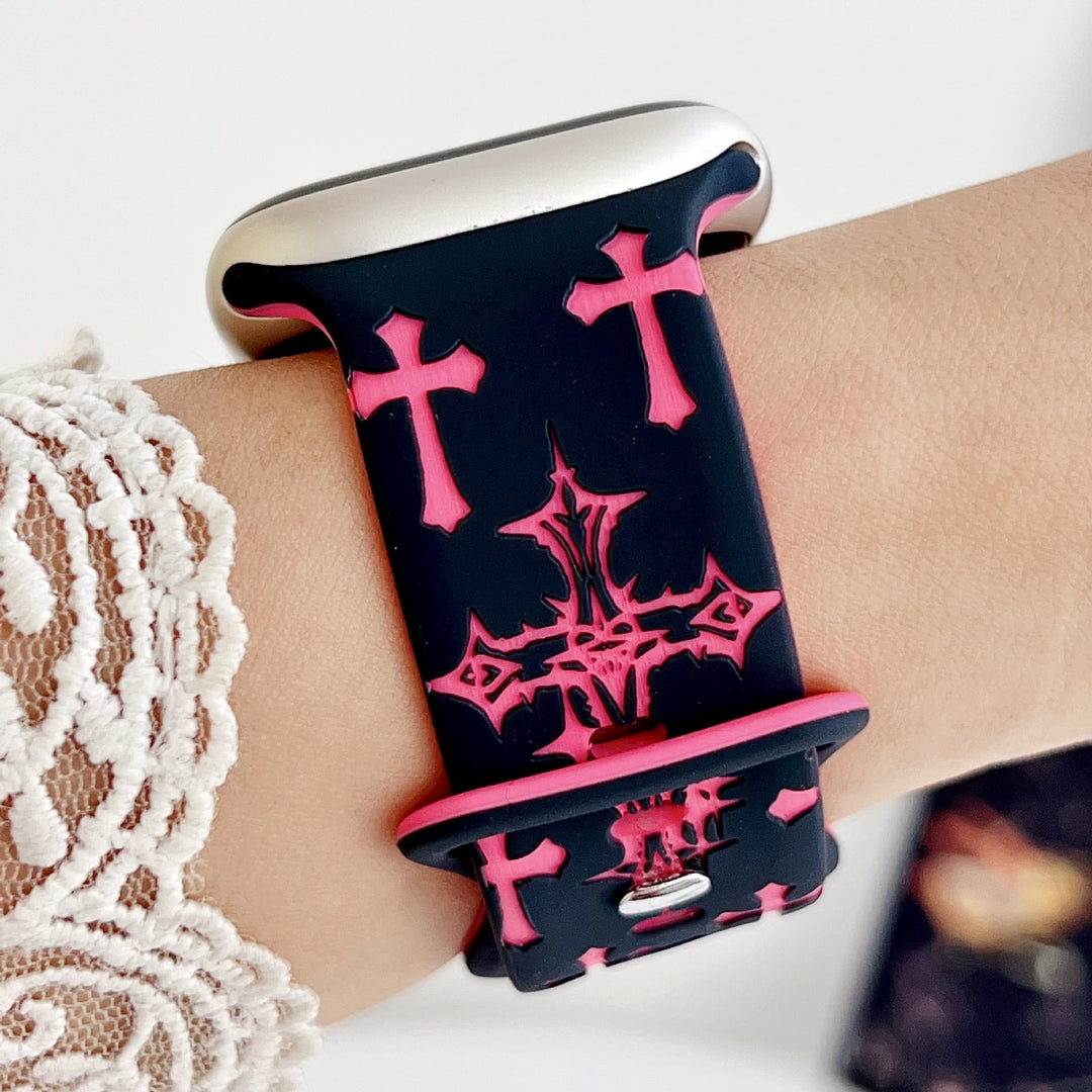 Christianartworkshop Gothic‑Style Multi‑Cross Silicone Watch Strap (Watch Not Included): Talisman Of Timeless Heavenly Grace - image 22