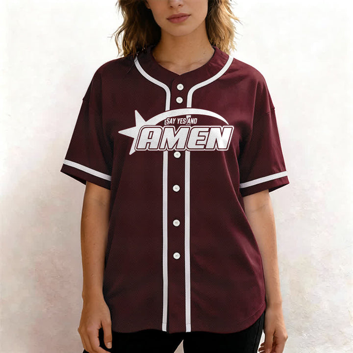 Christianartworkshop Amen Black And White Team Baseball Jersey - image 25