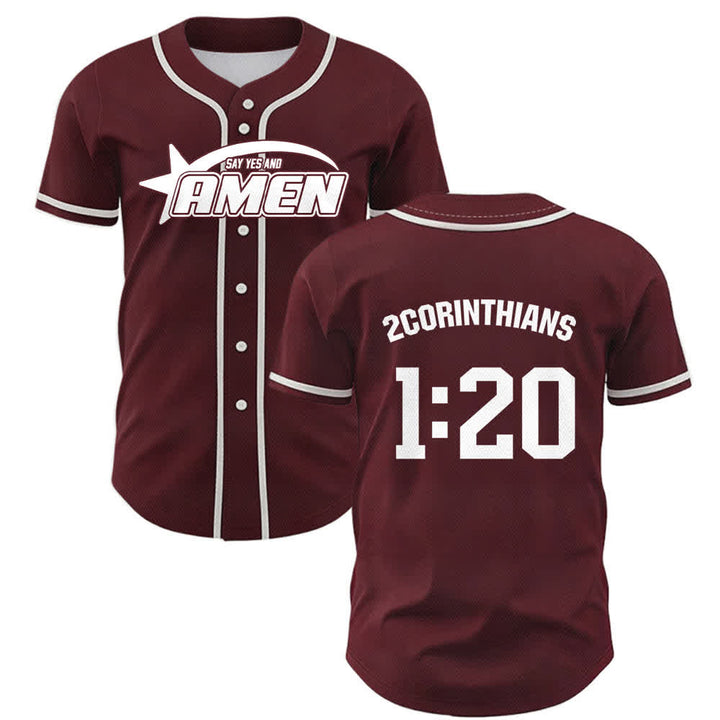 Christianartworkshop Amen Black And White Team Baseball Jersey - Wine - 5XL - image 21