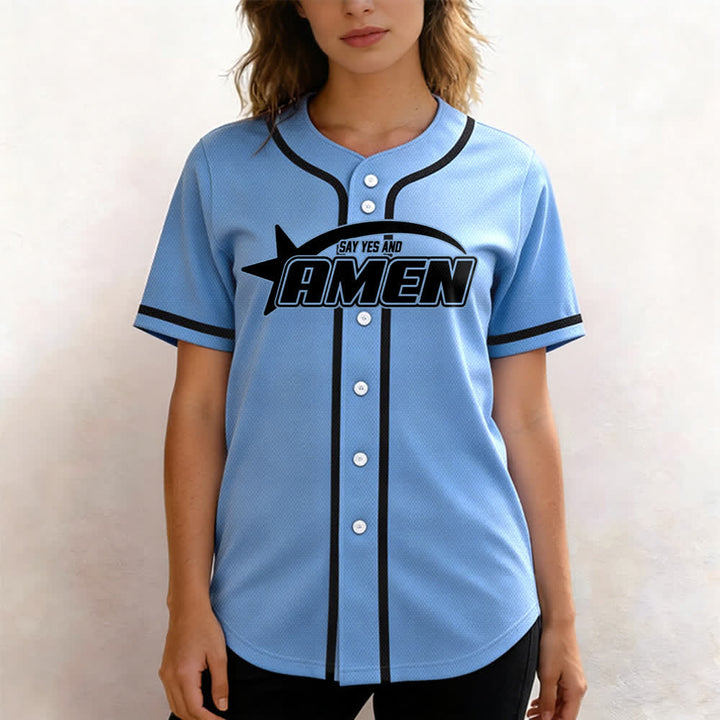 Christianartworkshop Amen Black And White Team Baseball Jersey - image 32
