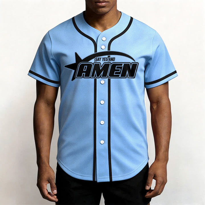Christianartworkshop Amen Black And White Team Baseball Jersey - image 34