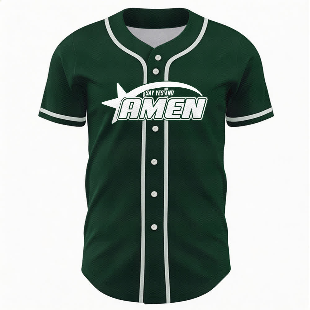 Christianartworkshop Amen Black And White Team Baseball Jersey - image 37