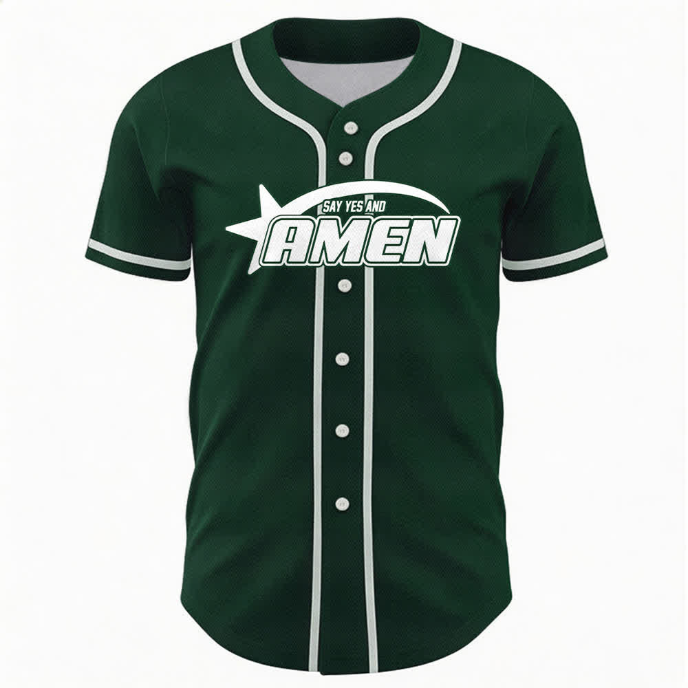 Christianartworkshop Amen Black And White Team Baseball Jersey - image 37
