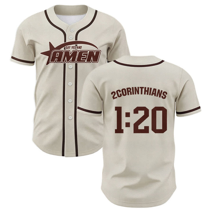 Christianartworkshop Amen Black And White Team Baseball Jersey - Beige - 5XL - image 42