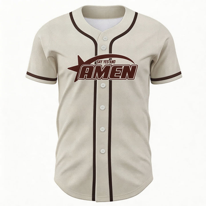 Christianartworkshop Amen Black And White Team Baseball Jersey - image 44