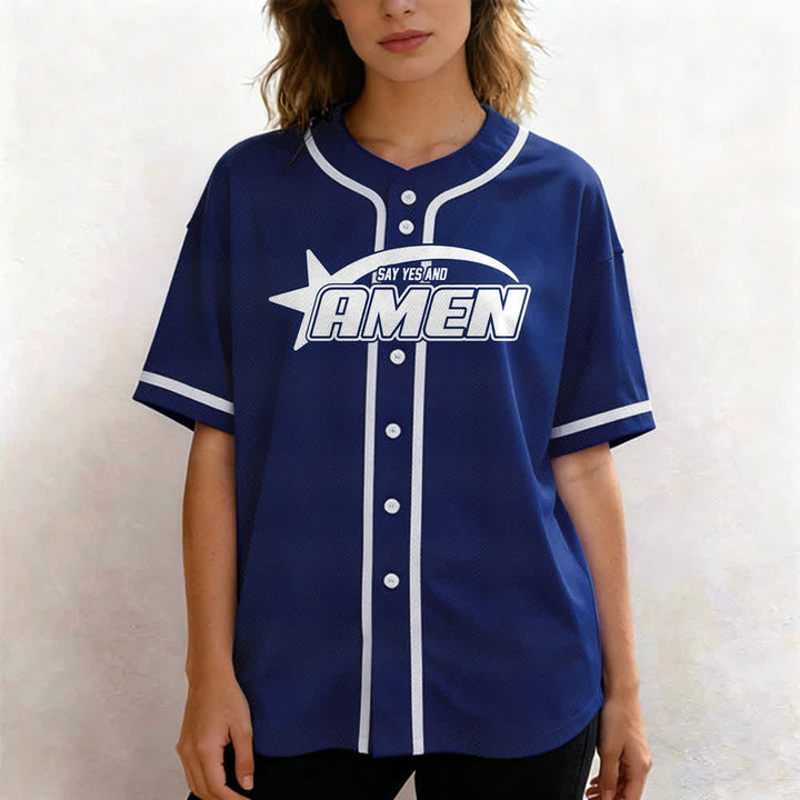 Christianartworkshop Amen Black And White Team Baseball Jersey - image 53