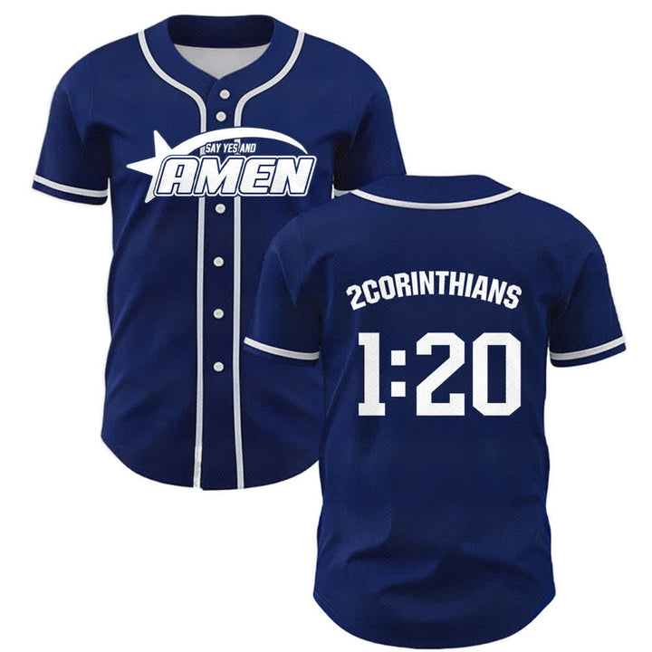 Christianartworkshop Amen Black And White Team Baseball Jersey - Navy - 5XL - image 49