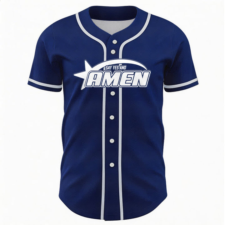 Christianartworkshop Amen Black And White Team Baseball Jersey - image 51