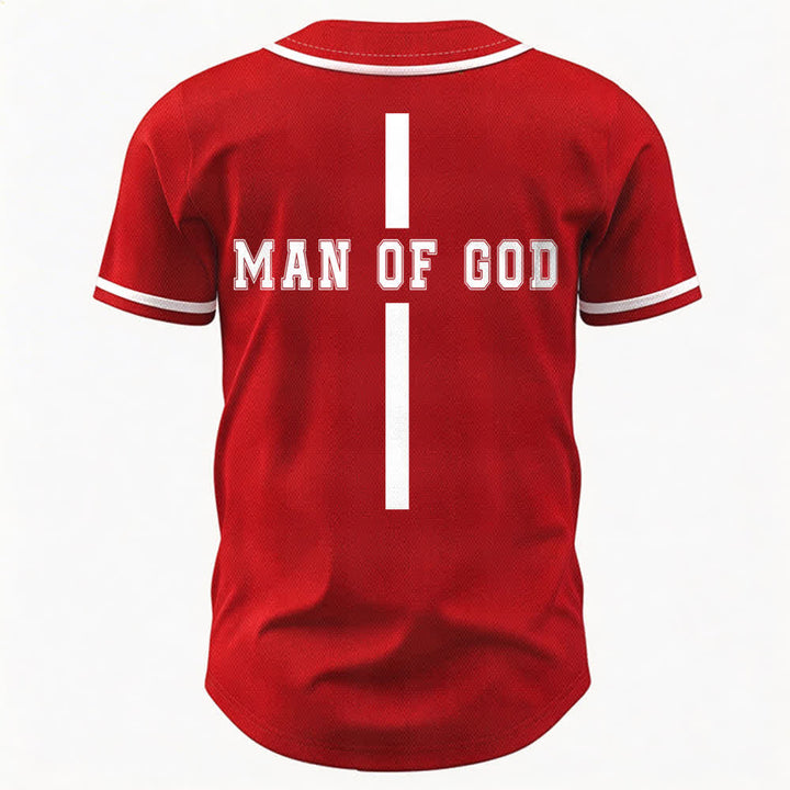 Christianartworkshop Man Of God Varsity Mesh Button Up Baseball Jersey - image 15