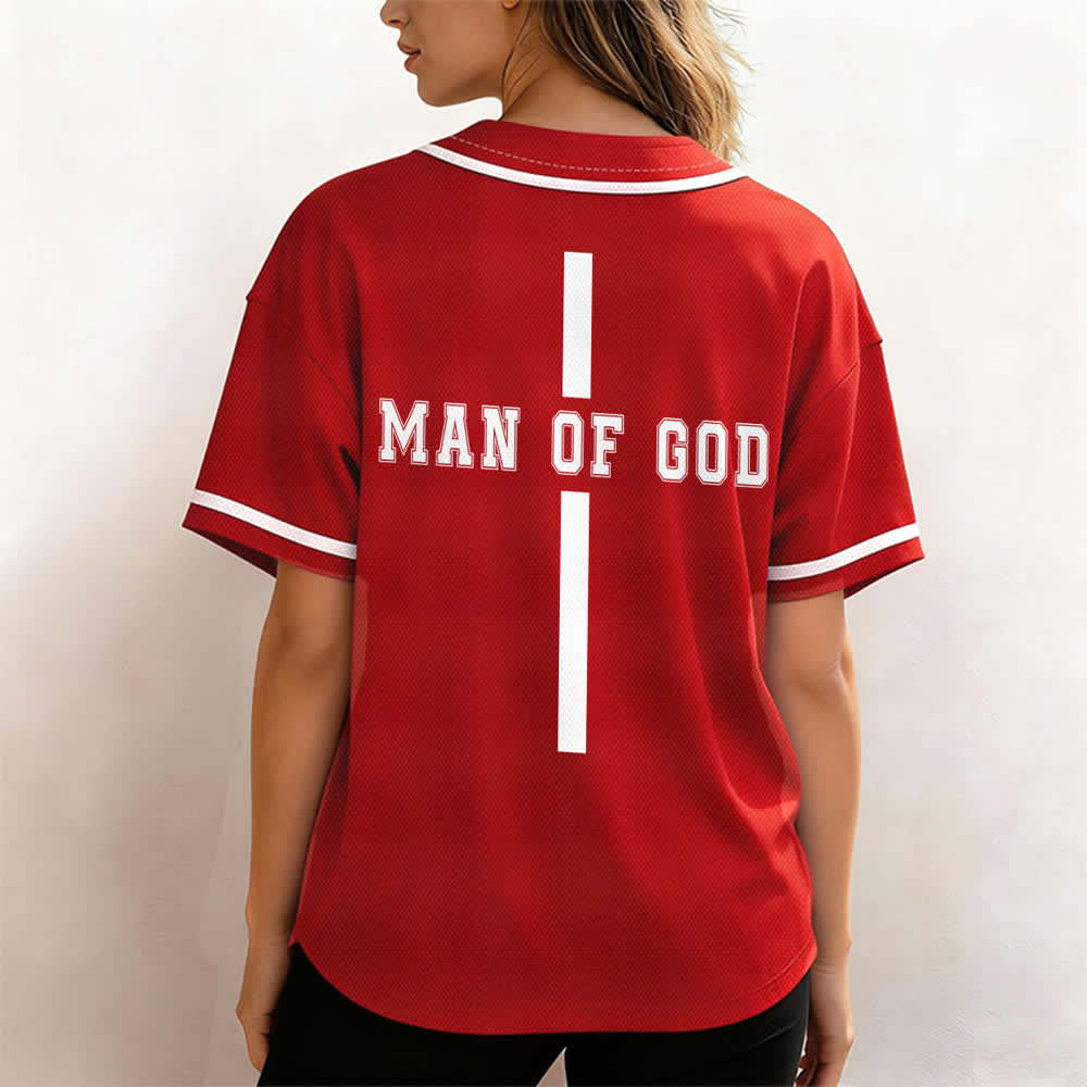 Christianartworkshop Man Of God Varsity Button Up Baseball Jersey - image 17