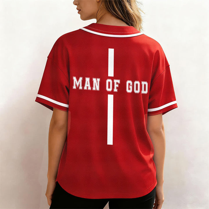 Christianartworkshop Man Of God Varsity Mesh Button Up Baseball Jersey - image 17