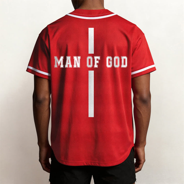 Christianartworkshop Man Of God Varsity Mesh Button Up Baseball Jersey - image 19