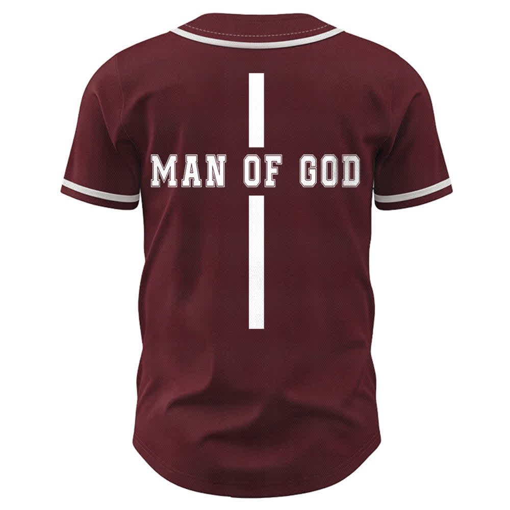 Christianartworkshop Man Of God Varsity Mesh Button Up Baseball Jersey - image 22