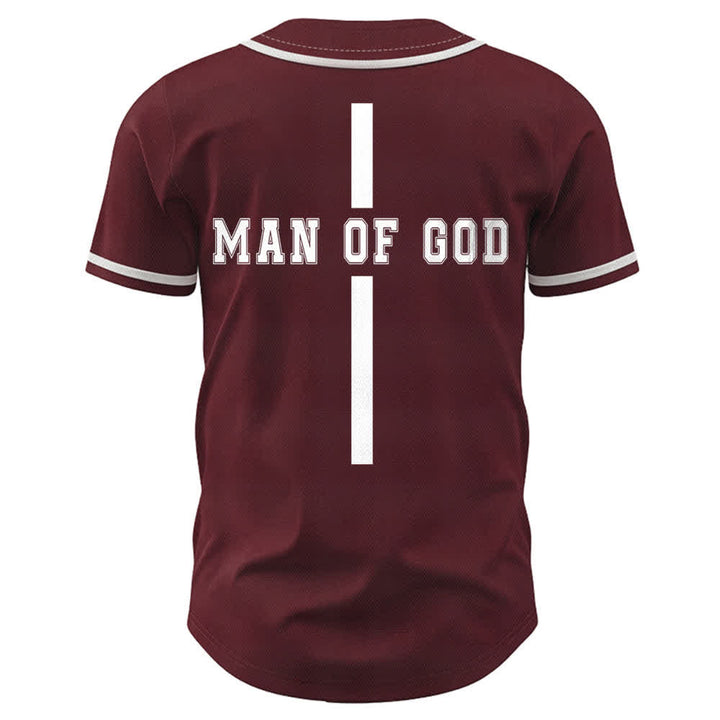 Christianartworkshop Man Of God Varsity Mesh Button Up Baseball Jersey - image 22