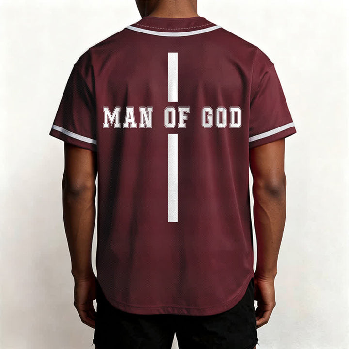 Christianartworkshop Man Of God Varsity Mesh Button Up Baseball Jersey - image 26