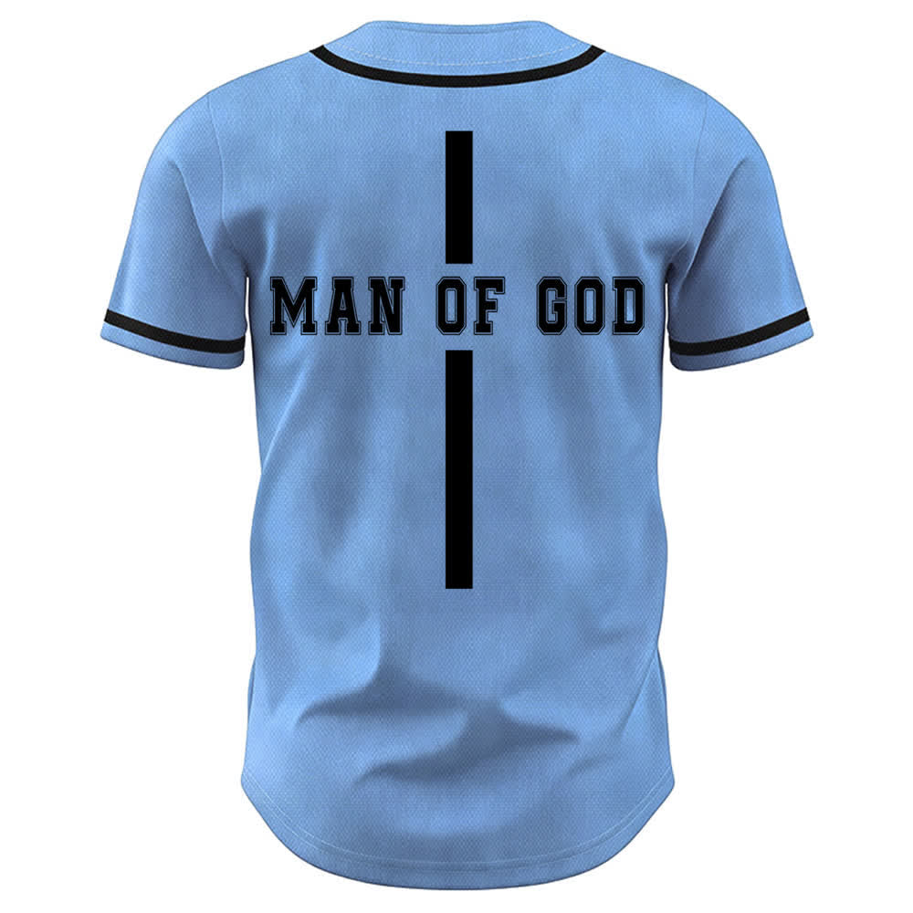 Christianartworkshop Man Of God Varsity Mesh Button Up Baseball Jersey - image 29