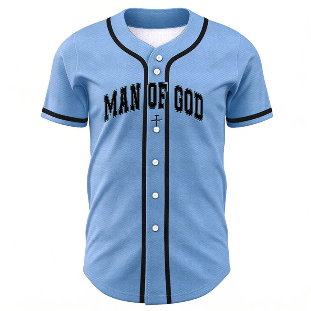 Christianartworkshop Man Of God Varsity Mesh Button Up Baseball Jersey - image 30