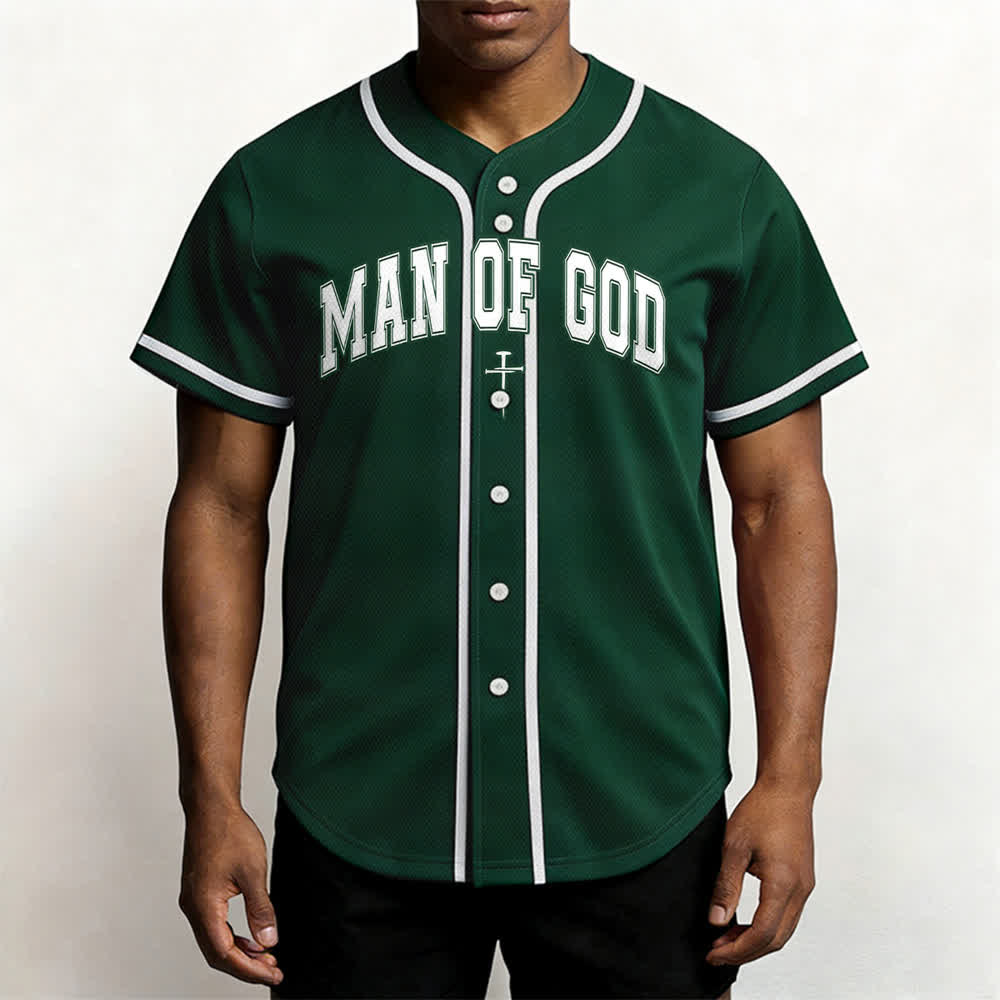 Christianartworkshop Man Of God Varsity Mesh Button Up Baseball Jersey - image 41