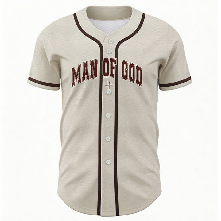 Christianartworkshop Man Of God Varsity Mesh Button Up Baseball Jersey - image 44