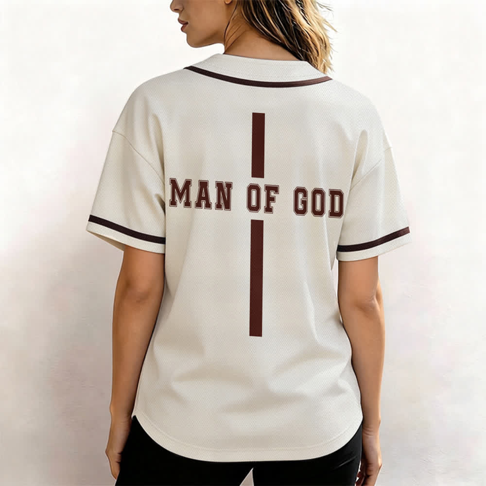 Christianartworkshop Man Of God Varsity Mesh Button Up Baseball Jersey - image 45