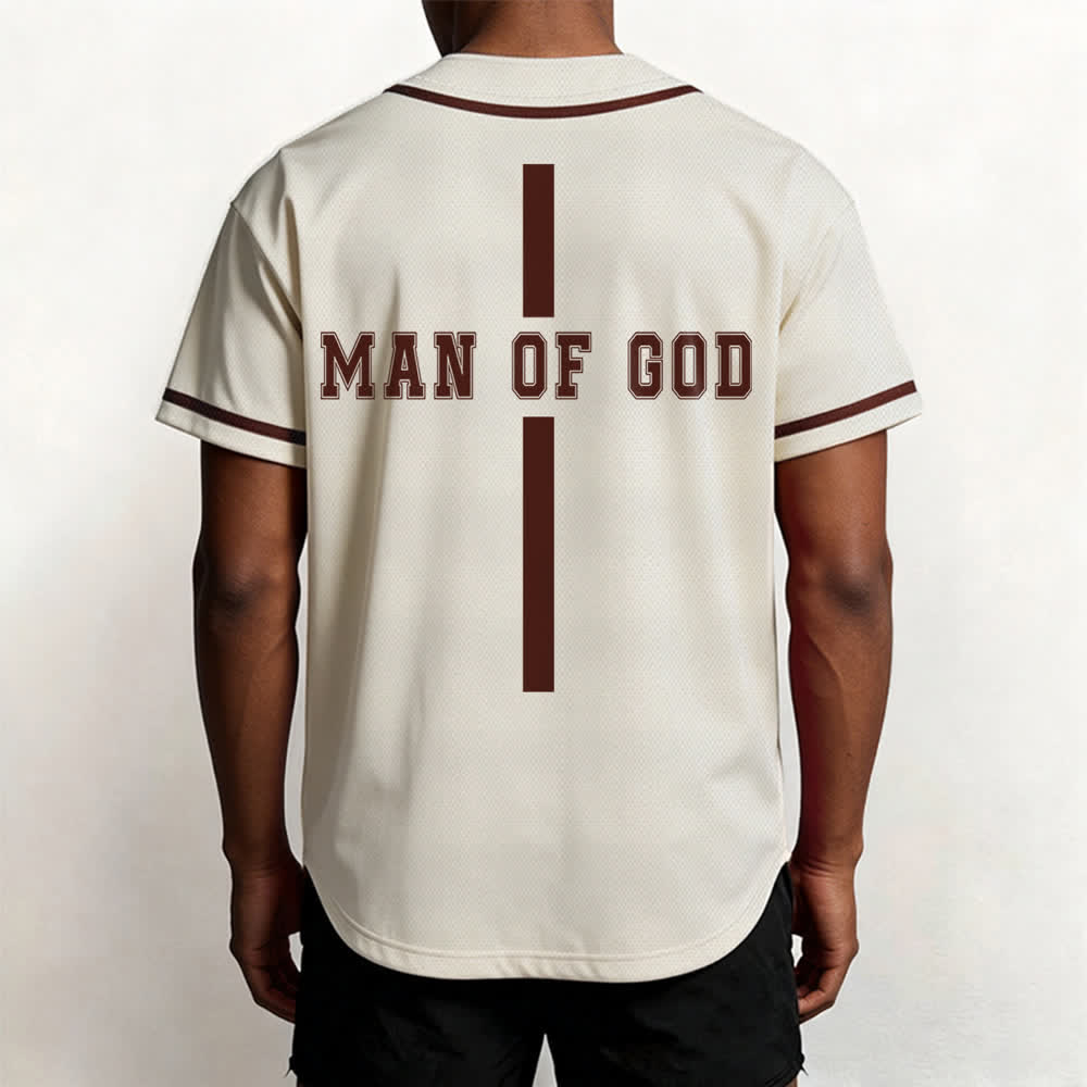 Christianartworkshop Man Of God Varsity Button Up Baseball Jersey - image 47