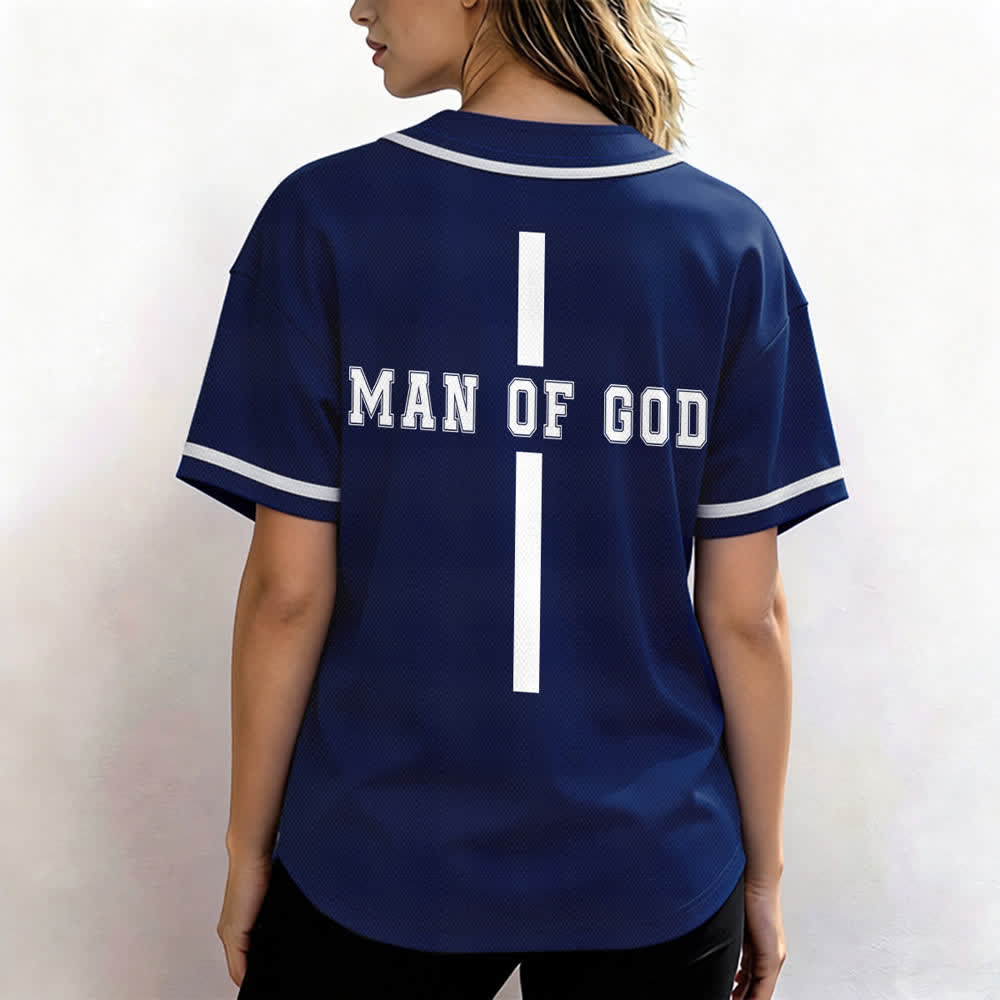 Christianartworkshop Man Of God Varsity Button Up Baseball Jersey - image 52