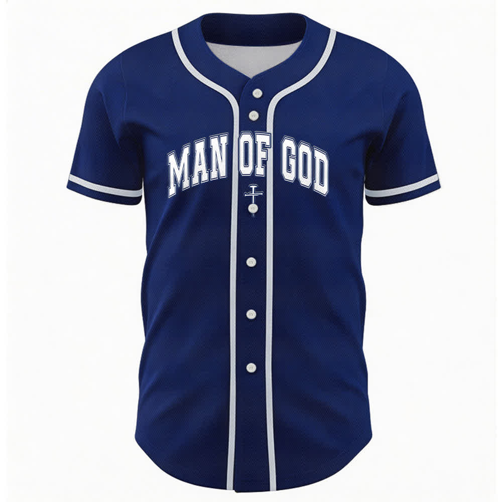 Christianartworkshop Man Of God Varsity Mesh Button Up Baseball Jersey - image 51