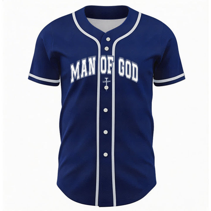 Christianartworkshop Man Of God Varsity Mesh Button Up Baseball Jersey - image 51