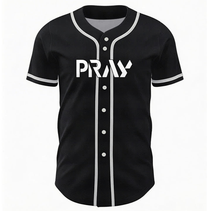 Christianartworkshop Pray Tap My Shoulder Message Baseball Jersey - image 9