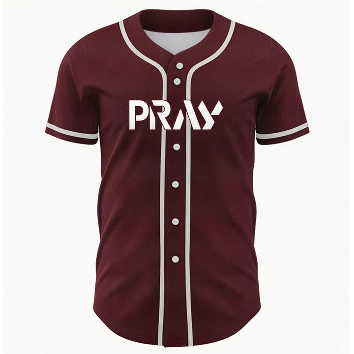 Christianartworkshop Pray Tap My Shoulder Message Baseball Jersey - image 23