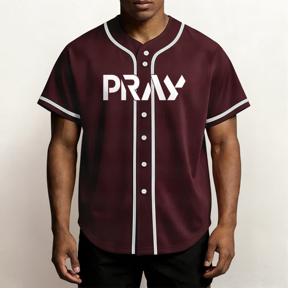 Christianartworkshop Pray Tap My Shoulder Message Baseball Jersey - image 27
