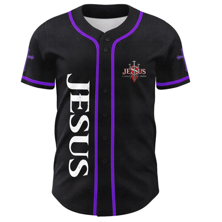 Christianartworkshop Jesus Saves Thorn Crown Black Mesh Baseball Jersey - image 58