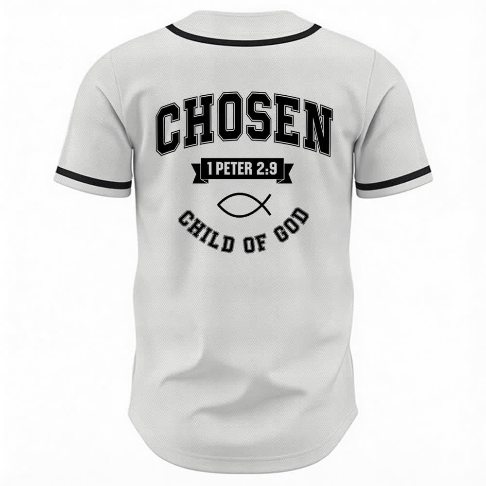 Christianartworkshop Team Jesus Chosen Mesh Baseball Jersey - image 1