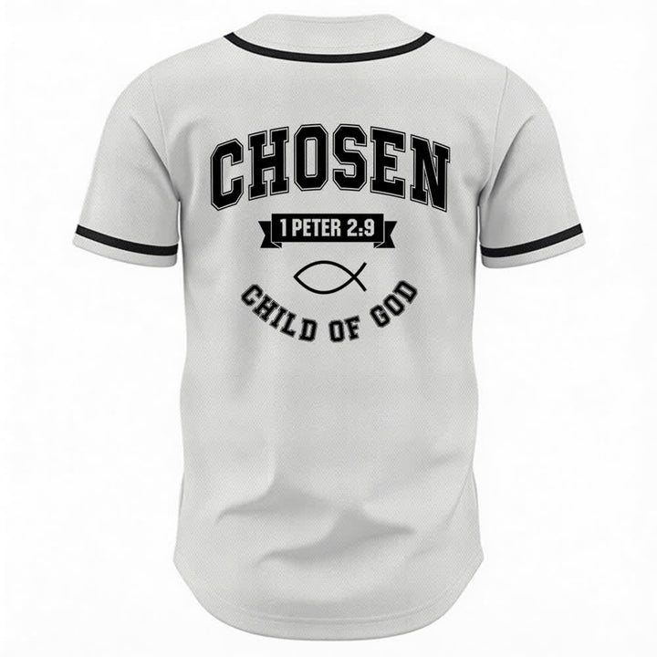 Christianartworkshop Team Jesus Chosen Mesh Baseball Jersey - image 1