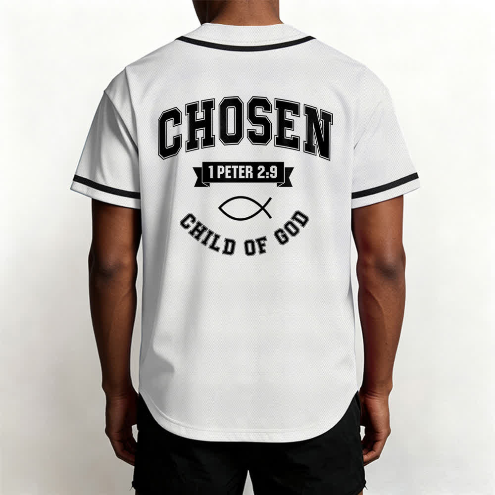 Christianartworkshop Team Jesus Chosen Mesh Baseball Jersey - image 4