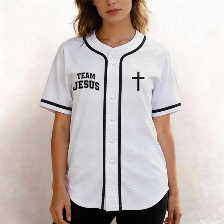 Christianartworkshop Team Jesus Chosen Mesh Baseball Jersey - image 5