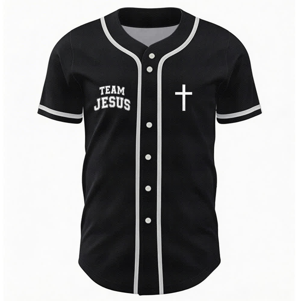 Christianartworkshop Team Jesus Chosen Mesh Baseball Jersey - image 9