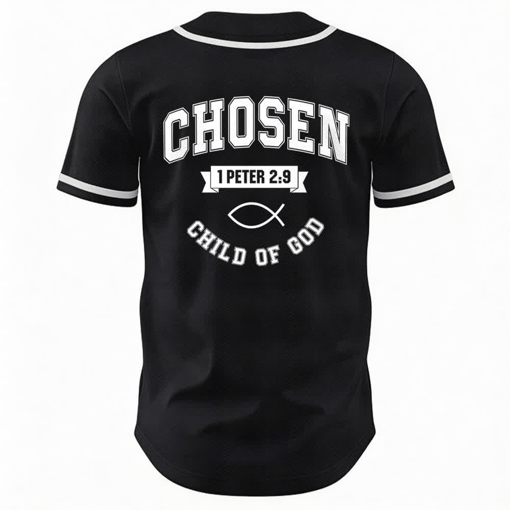 Christianartworkshop Team Jesus Chosen Mesh Baseball Jersey - image 8