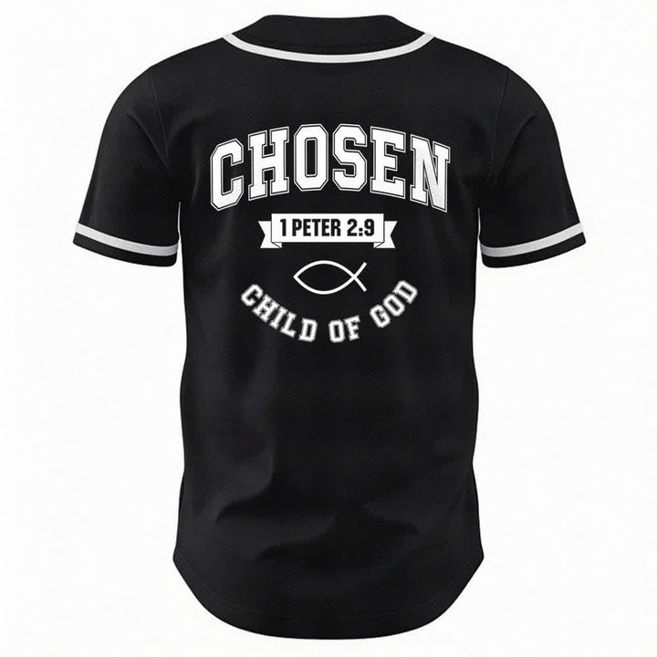 Christianartworkshop Team Jesus Chosen Mesh Baseball Jersey - image 8
