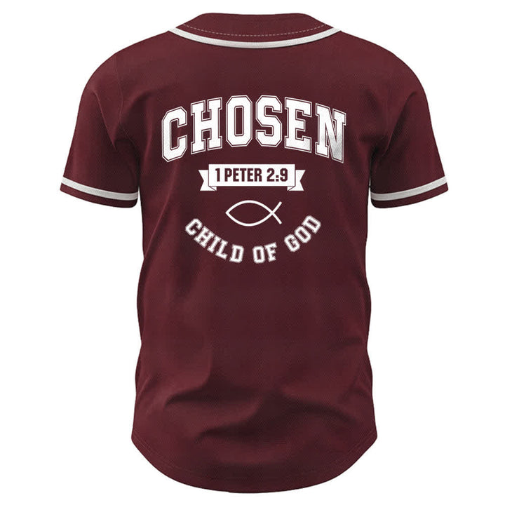 Christianartworkshop Team Jesus Chosen Mesh Baseball Jersey - image 16