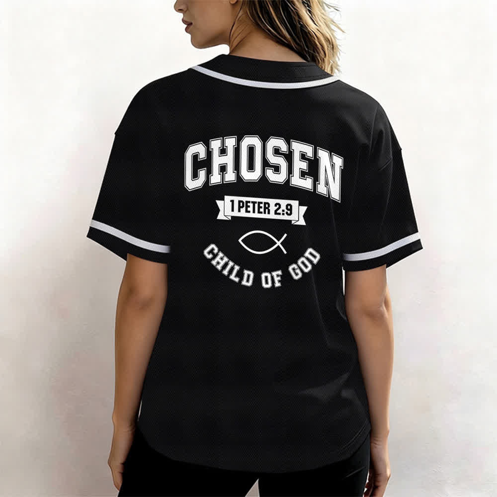 Christianartworkshop Team Jesus Chosen Mesh Baseball Jersey - image 10