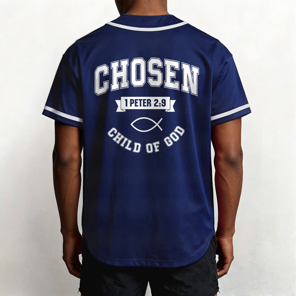 Christianartworkshop Team Jesus Chosen Mesh Baseball Jersey - image 47