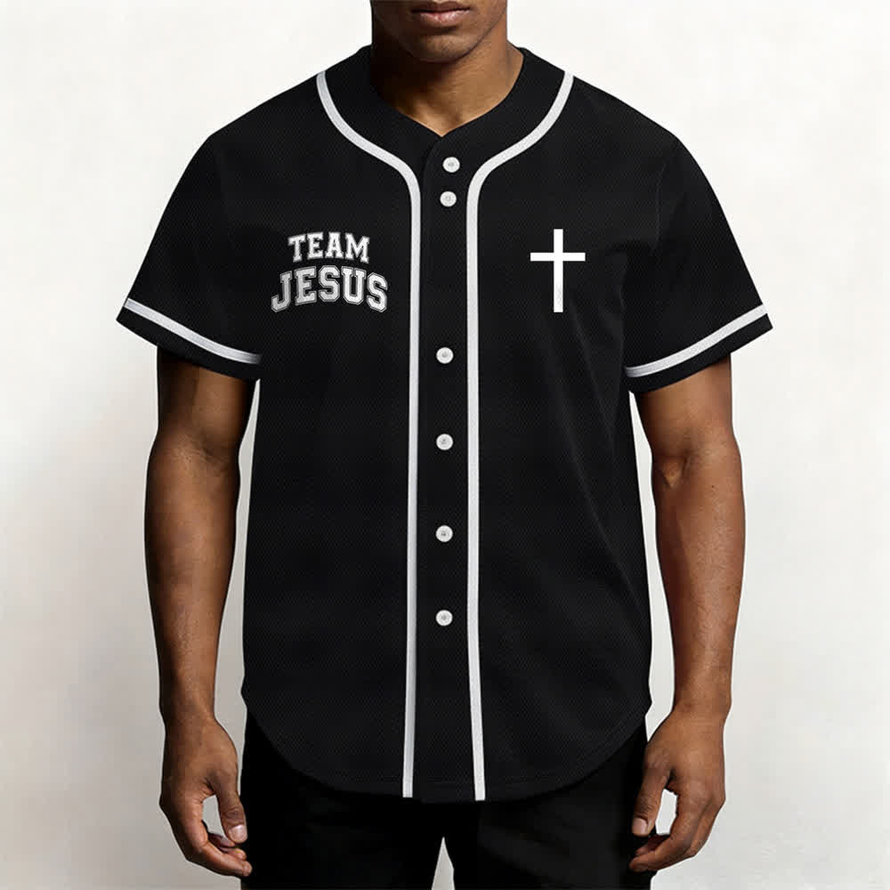 Christianartworkshop Team Jesus Chosen Mesh Baseball Jersey - image 13