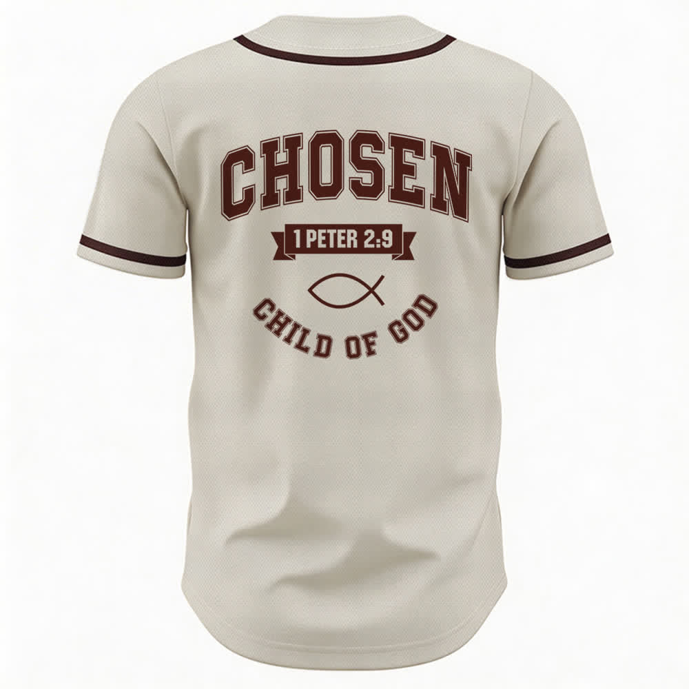 Christianartworkshop Team Jesus Chosen Mesh Baseball Jersey - image 29