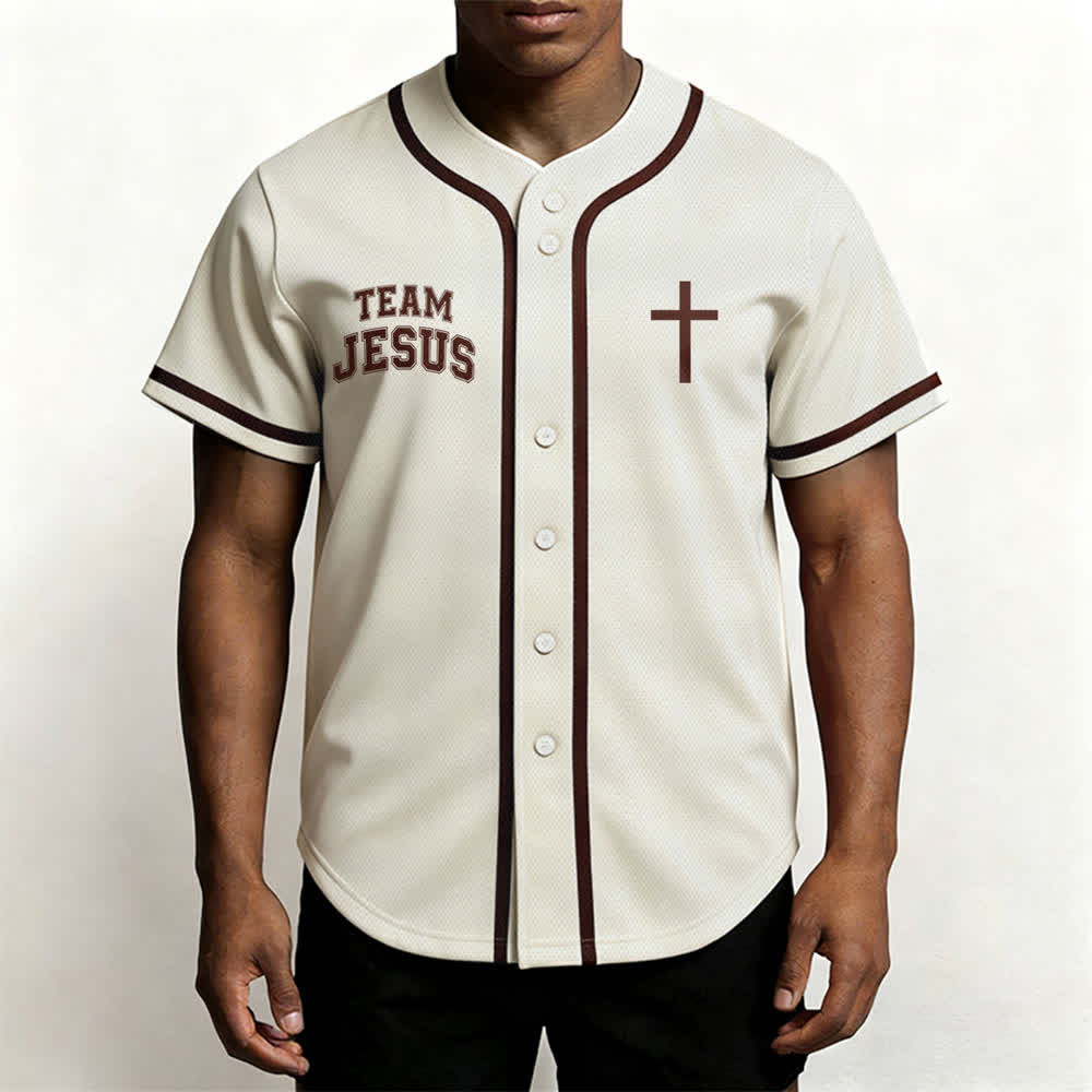 Christianartworkshop Team Jesus Chosen Mesh Baseball Jersey - image 34