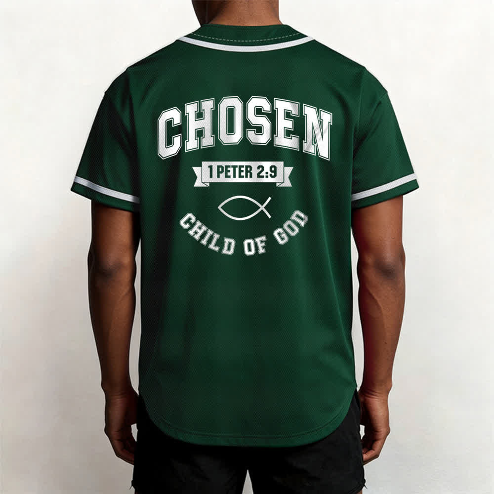 Christianartworkshop Team Jesus Chosen Child of God Baseball Jersey - image 26
